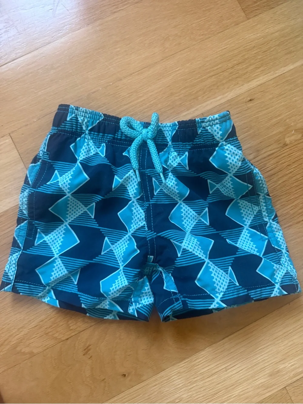 Vilebrequin Navy and Teal Floral Kids Swim Trunks